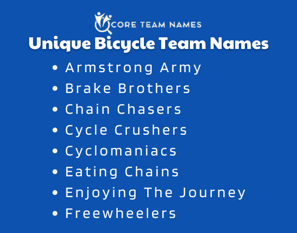 Unique Bicycle Team Names