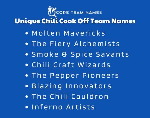 Unique Chili Cook Off Team Names