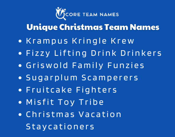 Unique Christmas Team Names