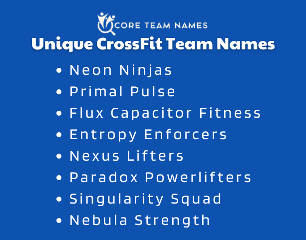 Unique CrossFit Team Names