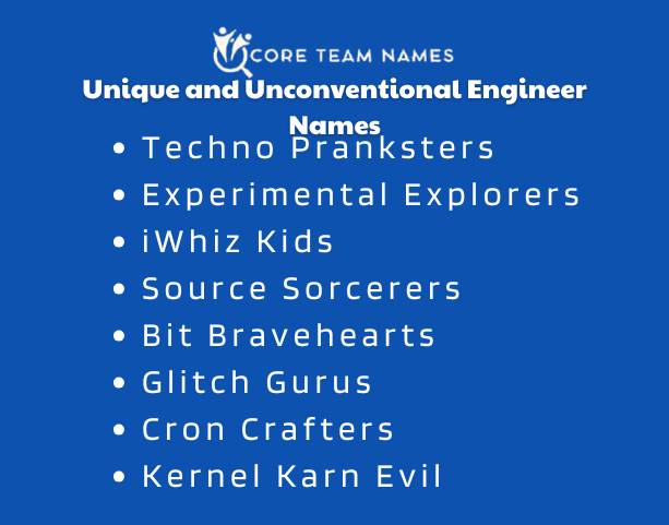 Unique and Unconventional Engineer Names