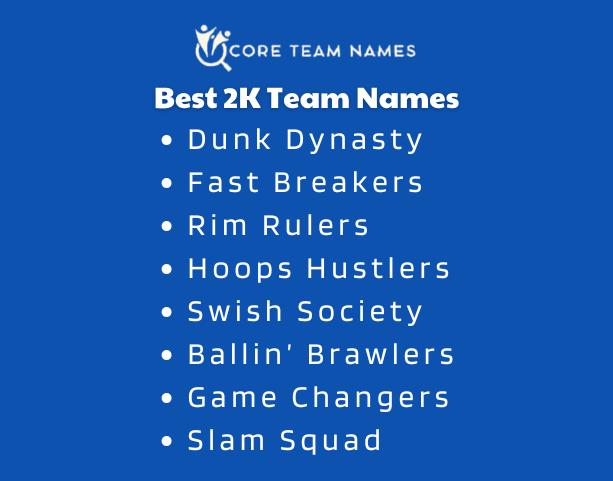Best 2K Team Names