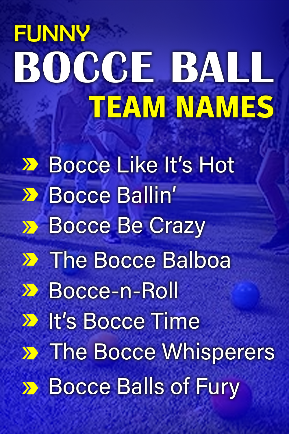 Funny Bocce Ball Team Names