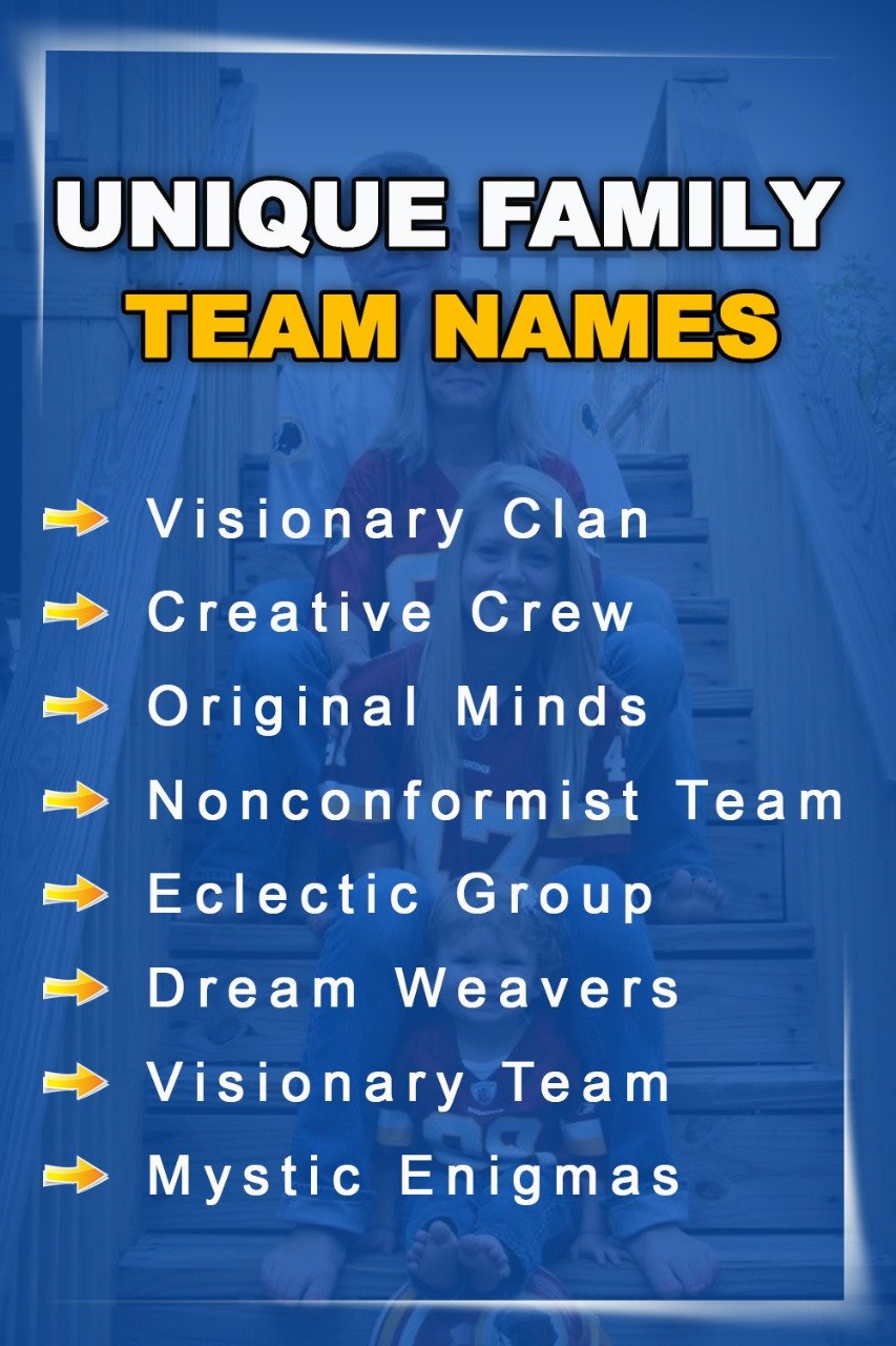 Unique Family Team Names
