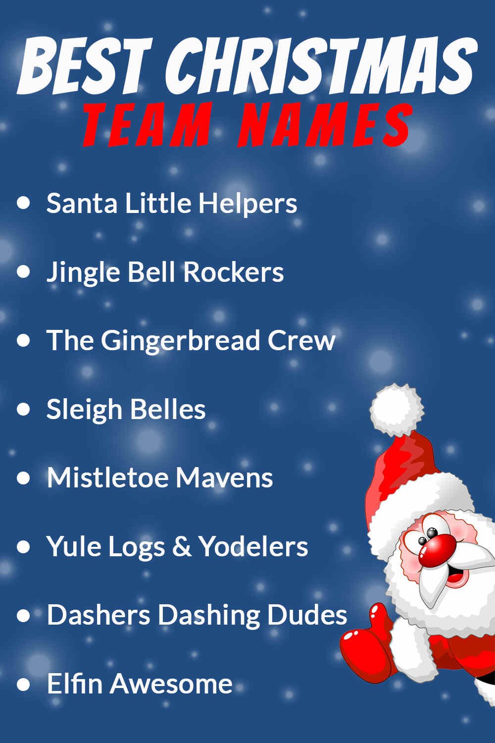 Best Christmas Team Names