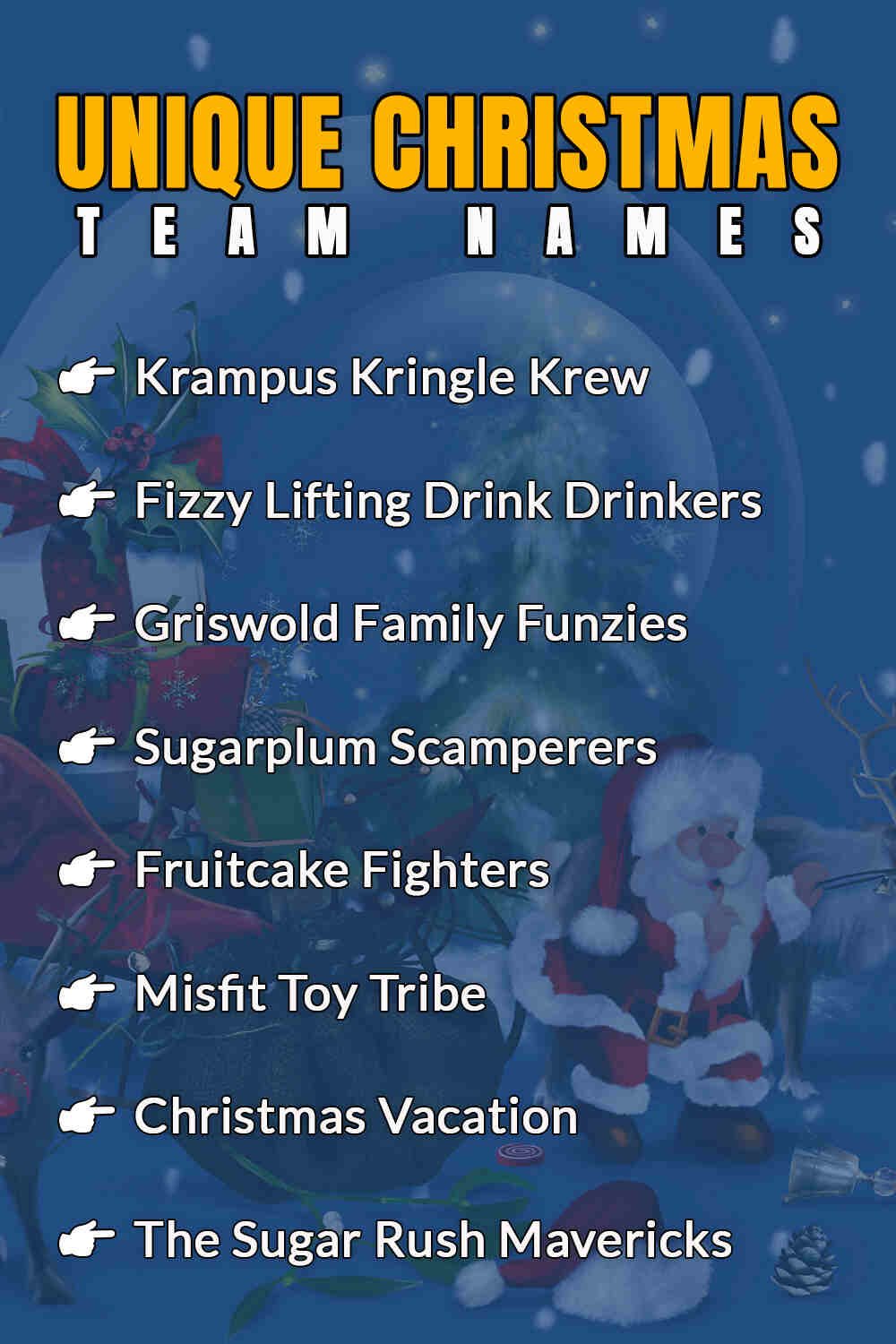 Unique Christmas Team Names