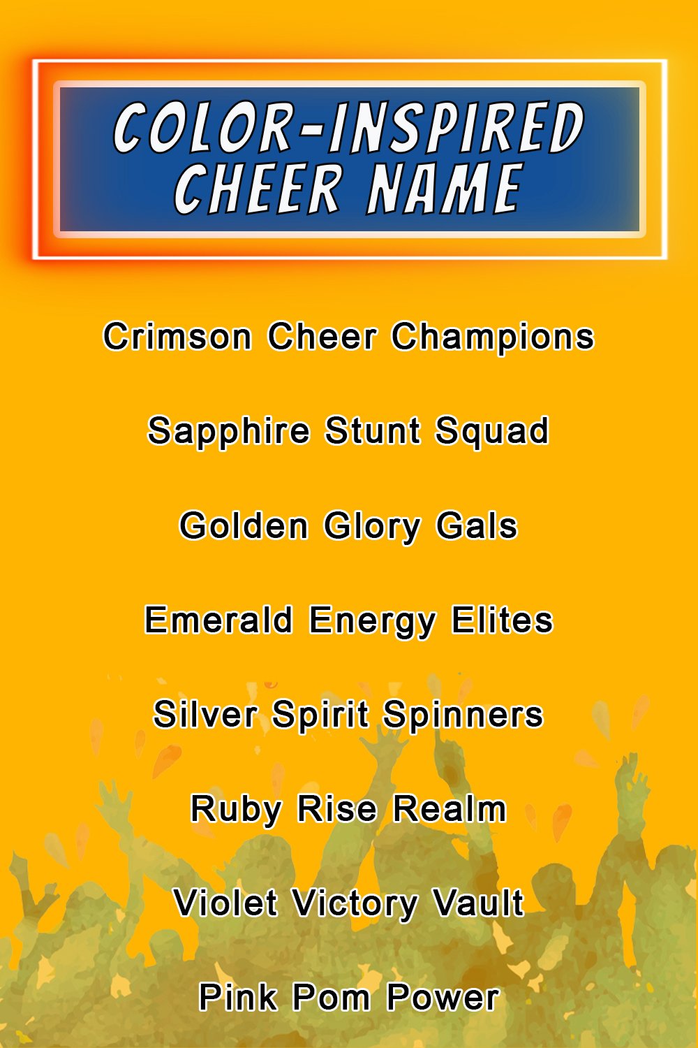 Color-Inspired Cheer Name