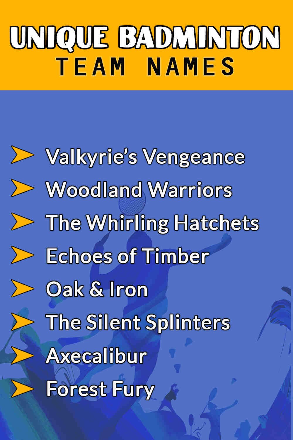 Unique Badminton Team Names