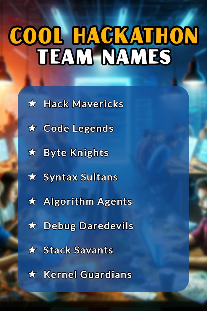 Cool Hackathon Team Names