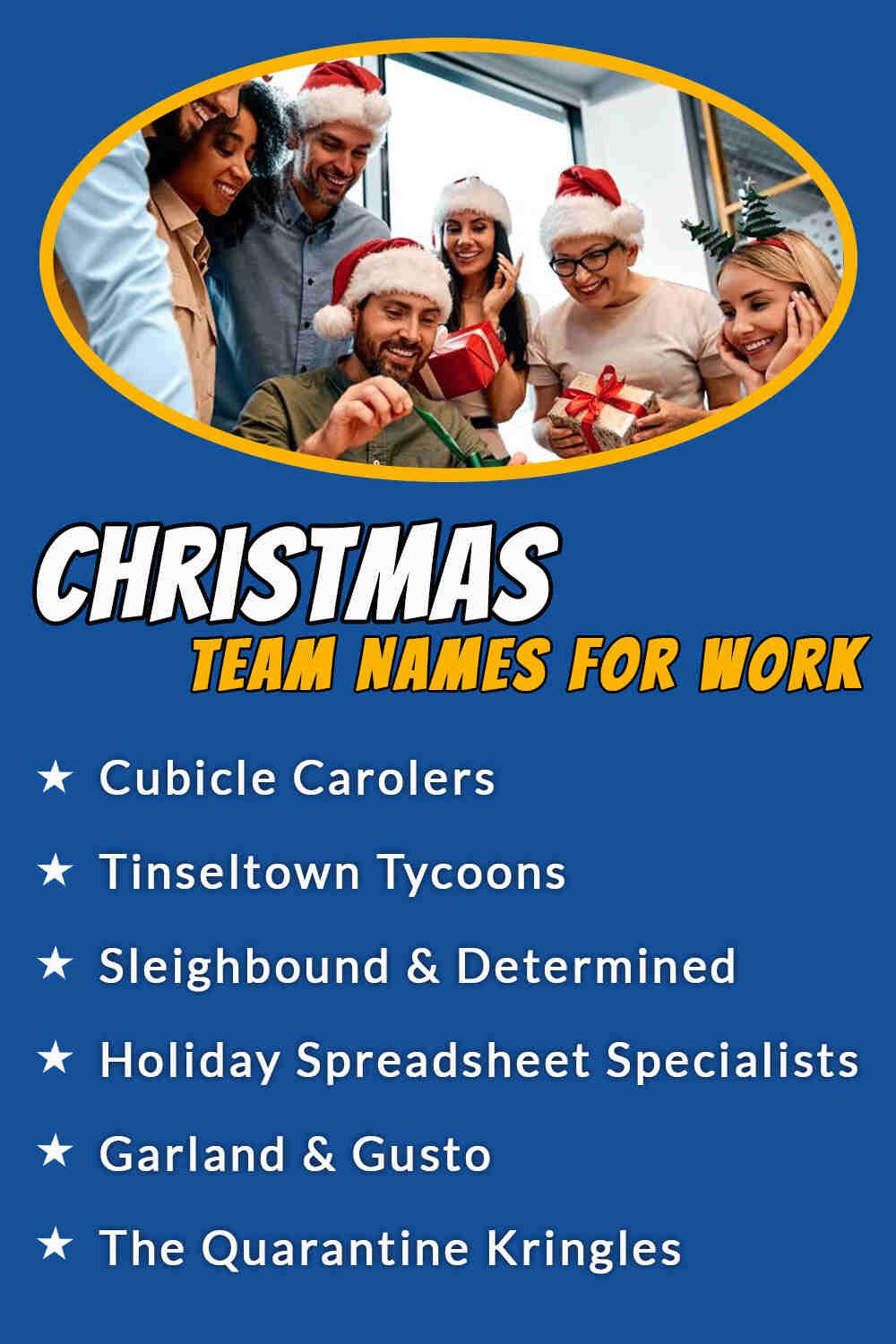 Christmas Team Names For Work