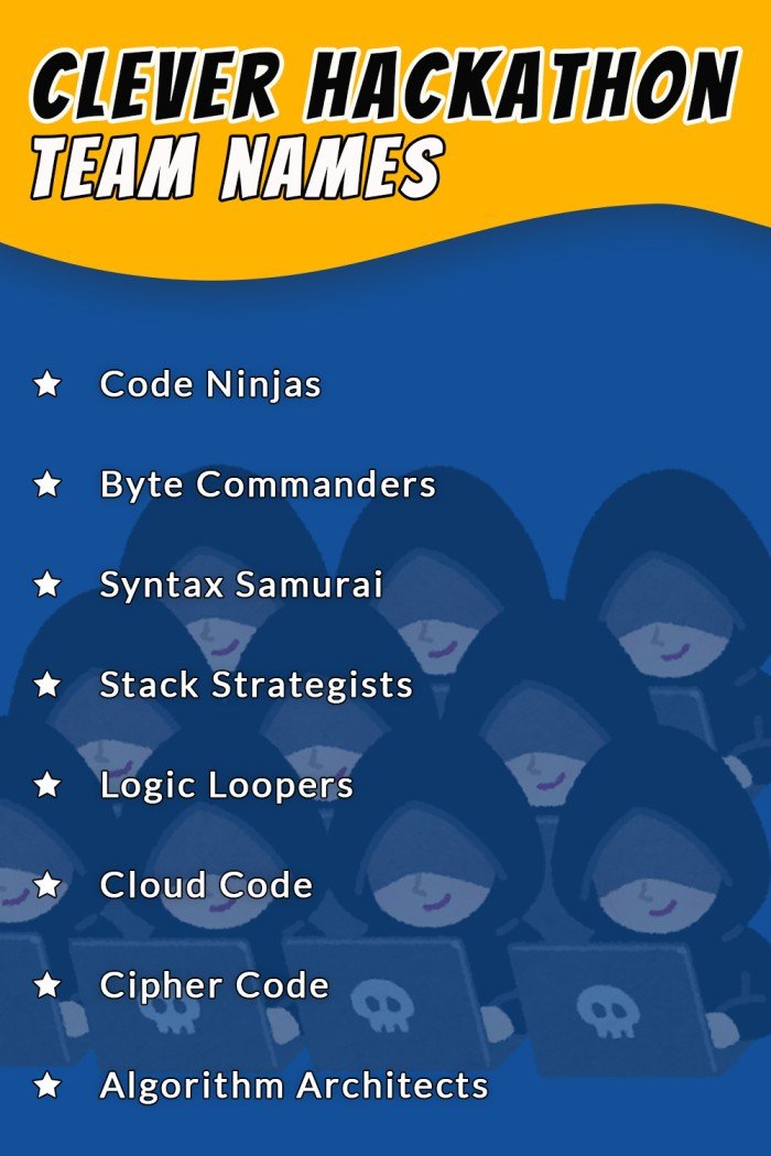 Clever Hackathon Team Names