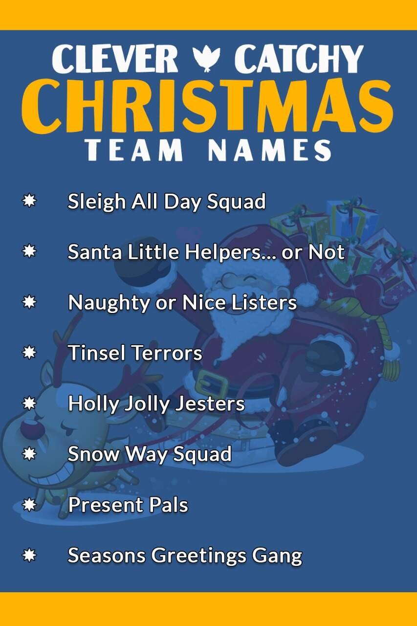 Clever & Catchy Christmas Team Names
