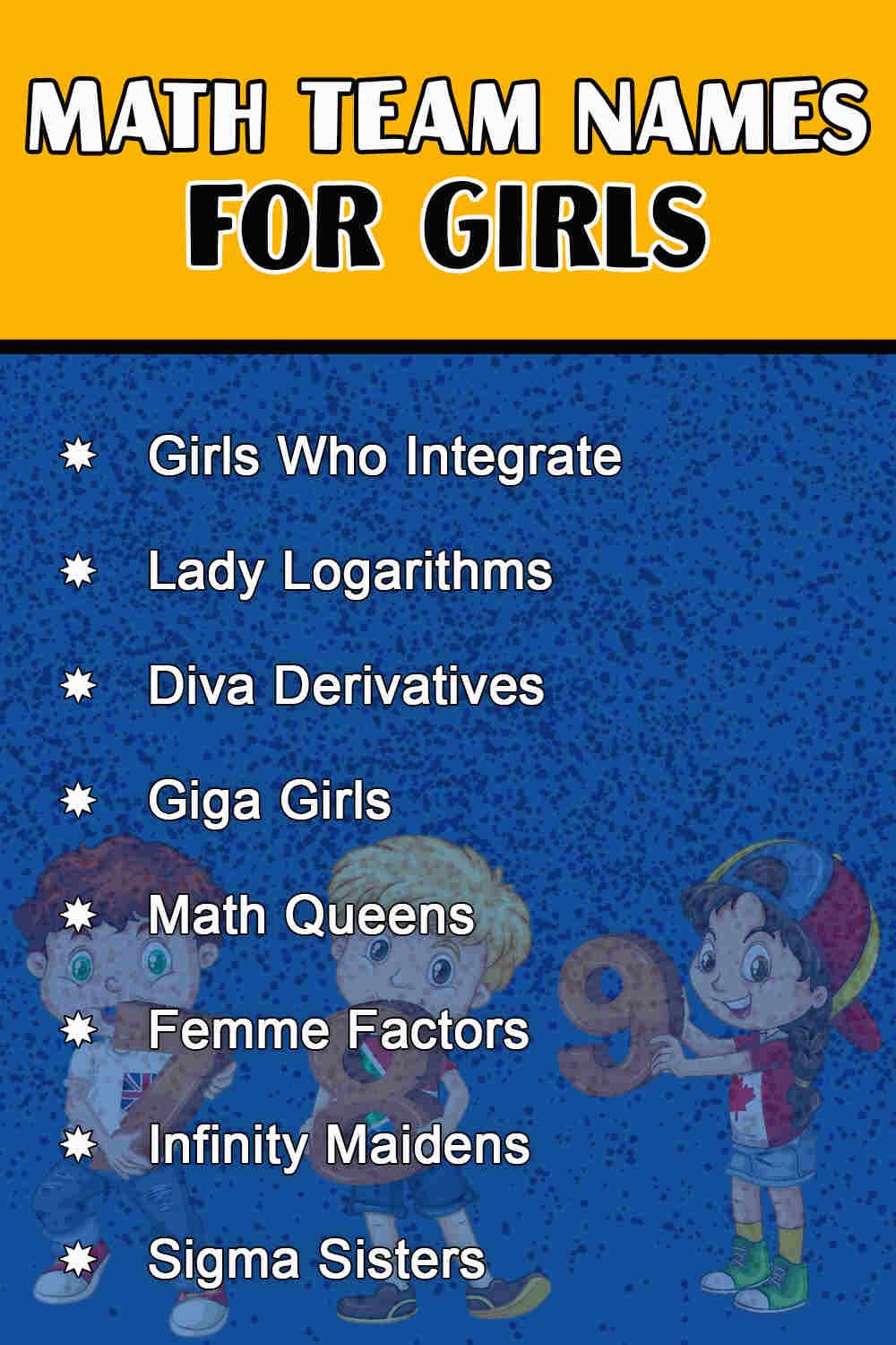 Math Team Names for Girls
