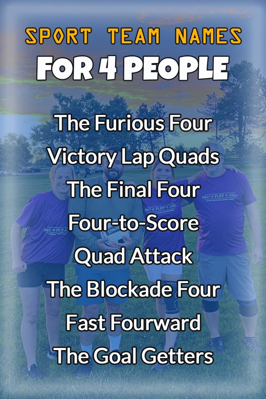 Sports Team Names for 4 People

