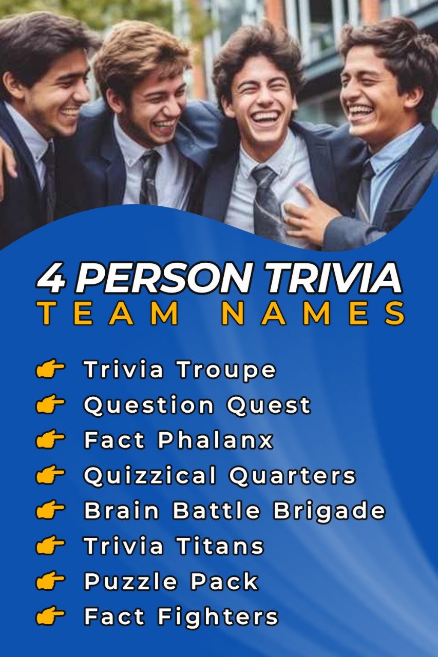 4 Person Trivia Team Names